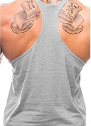 Gym Bodybuilding Tank Tops Fashion Y - back Suspenders Vests Cotton Breathable Sleeveless Singlets Mens Fitness Muscle Sport Shirt - www.AmBreak.com - 