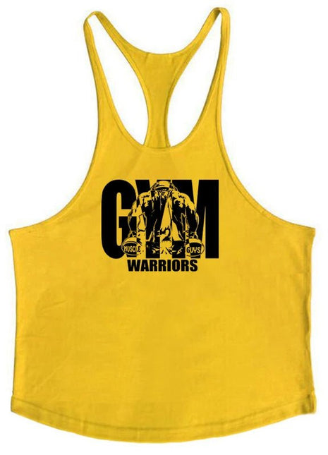 Gym Bodybuilding Tank Tops Fashion Y - back Suspenders Vests Cotton Breathable Sleeveless Singlets Mens Fitness Muscle Sport Shirt - www.AmBreak.com - 