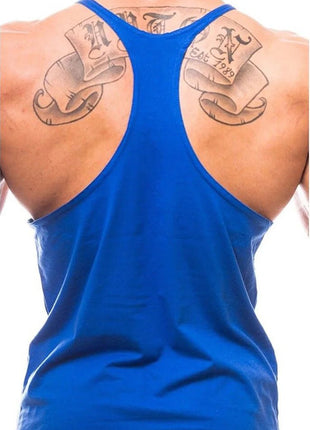 Gym Bodybuilding Tank Tops Fashion Y - back Suspenders Vests Cotton Breathable Sleeveless Singlets Mens Fitness Muscle Sport Shirt - www.AmBreak.com - 