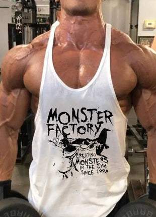 Gym T-shirts Suspenders Man Stringer Fitness Shirt Bodybuilding Shirt Men Top for Fitness Vests Men's Vest Sleeveless Sweatshirt - www.AmBreak.com - 