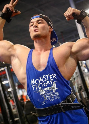 Gym T-shirts Suspenders Man Stringer Fitness Shirt Bodybuilding Shirt Men Top for Fitness Vests Men's Vest Sleeveless Sweatshirt - www.AmBreak.com - 