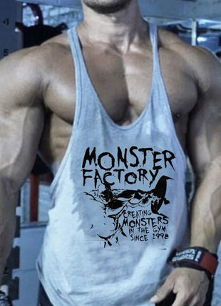 Gym T-shirts Suspenders Man Stringer Fitness Shirt Bodybuilding Shirt Men Top for Fitness Vests Men's Vest Sleeveless Sweatshirt - www.AmBreak.com - 