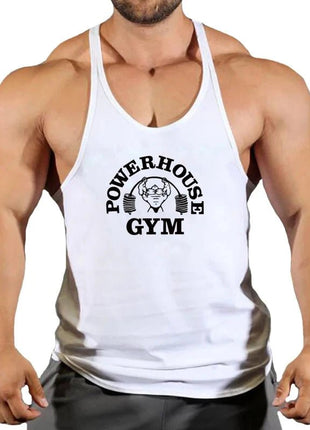 Gym Top Men Bodybuilding Shirt Fitness Men's Vest Singlet Sleeveless Sweatshirt Man Clothes Clothing Stringer Vests Singlets - www.AmBreak.com - 