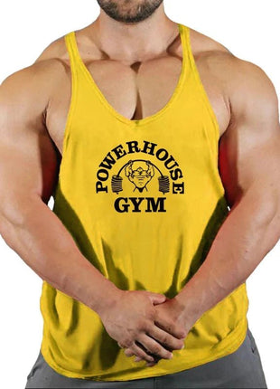 Gym Top Men Bodybuilding Shirt Fitness Men's Vest Singlet Sleeveless Sweatshirt Man Clothes Clothing Stringer Vests Singlets - www.AmBreak.com - 