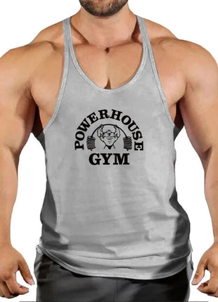 Gym Top Men Bodybuilding Shirt Fitness Men's Vest Singlet Sleeveless Sweatshirt Man Clothes Clothing Stringer Vests Singlets - www.AmBreak.com - 