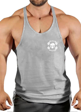 Gym Vest Fitness Shirt Muscle Man Singlet Men Tank Tops Stringer Sleeveless Sweatshirt Men's Singlets Top for Fitness Clothing - www.AmBreak.com - 