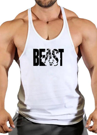 Gym Vest Fitness Shirt Muscle Man Singlet Men Tank Tops Stringer Sleeveless Sweatshirt Men's Singlets Top for Fitness Clothing - www.AmBreak.com - 