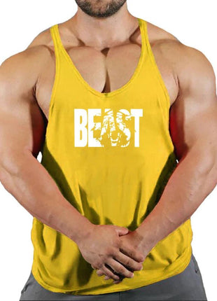 Gym Vest Fitness Shirt Muscle Man Singlet Men Tank Tops Stringer Sleeveless Sweatshirt Men's Singlets Top for Fitness Clothing - www.AmBreak.com - 