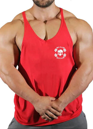 Gym Vest Fitness Shirt Muscle Man Singlet Men Tank Tops Stringer Sleeveless Sweatshirt Men's Singlets Top for Fitness Clothing - www.AmBreak.com - 