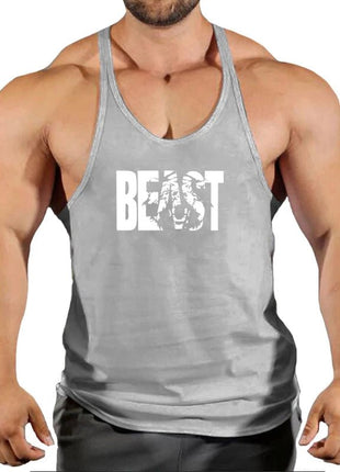 Gym Vest Fitness Shirt Muscle Man Singlet Men Tank Tops Stringer Sleeveless Sweatshirt Men's Singlets Top for Fitness Clothing - www.AmBreak.com - 