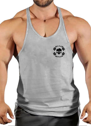 Gym Vest Fitness Shirt Muscle Man Singlet Men Tank Tops Stringer Sleeveless Sweatshirt Men's Singlets Top for Fitness Clothing - www.AmBreak.com - 