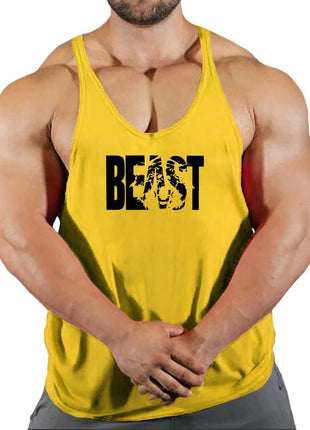 Gym Vest Fitness Shirt Muscle Man Singlet Men Tank Tops Stringer Sleeveless Sweatshirt Men's Singlets Top for Fitness Clothing - www.AmBreak.com - 