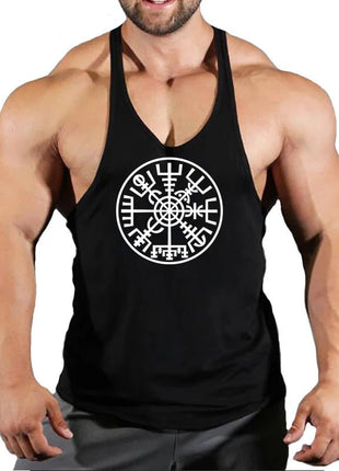 Gym Vest Fitness Shirt Muscle Man Singlet Men Tank Tops Stringer Sleeveless Sweatshirt Men's Singlets Top for Fitness Clothing - www.AmBreak.com - 