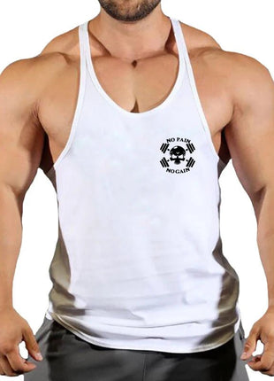 Gym Vest Fitness Shirt Muscle Man Singlet Men Tank Tops Stringer Sleeveless Sweatshirt Men's Singlets Top for Fitness Clothing - www.AmBreak.com - 