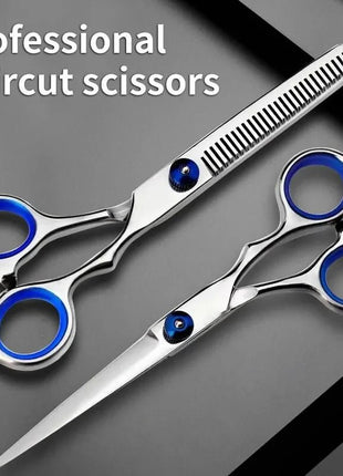 Hairdressing Scissors Stainless Steel Professional Hairdressing Scissors Cutting Thinning Scissors Barber Shear Home Salon - www.AmBreak.com - 