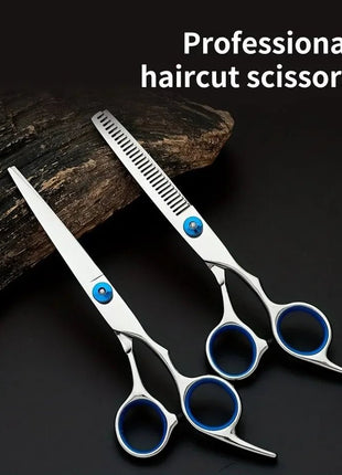 Hairdressing Scissors Stainless Steel Professional Hairdressing Scissors Cutting Thinning Scissors Barber Shear Home Salon - www.AmBreak.com - 