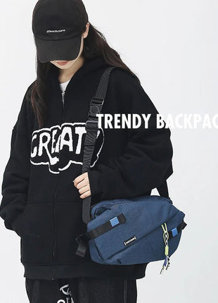 High Quality Nylon Panelled Waist Packs 2024 New Brand Unisex Chest Pack Casual Outdoor Travel Crossbody Bag Men Wasit Belt Bags - www.AmBreak.com - 