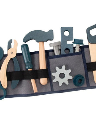 Kids Pretend Play Toy Tool Role Playing Educational Toys 3 - 6 Year Old Boys Wooden Simulation Children's Repairman Waist Bag Set - www.AmBreak.com - 