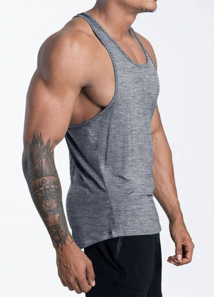 Men's Sports Fitness Tank Top Summer GYM Training Undershirt Running Basketball Quick Drying Breathable loose Tank Top men tops - www.AmBreak.com - 
