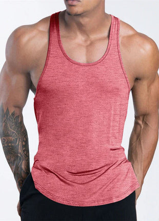 Men's Sports Fitness Tank Top Summer GYM Training Undershirt Running Basketball Quick Drying Breathable loose Tank Top men tops - www.AmBreak.com - 