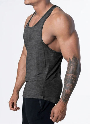 Men's Sports Fitness Tank Top Summer GYM Training Undershirt Running Basketball Quick Drying Breathable loose Tank Top men tops - www.AmBreak.com - 