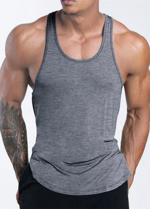 Men's Sports Fitness Tank Top Summer GYM Training Undershirt Running Basketball Quick Drying Breathable loose Tank Top men tops - www.AmBreak.com - 