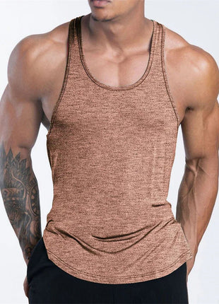 Men's Sports Fitness Tank Top Summer GYM Training Undershirt Running Basketball Quick Drying Breathable loose Tank Top men tops - www.AmBreak.com - 