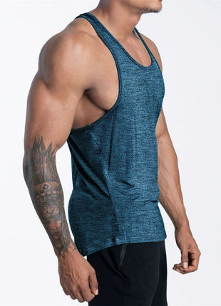 Men's Sports Fitness Tank Top Summer GYM Training Undershirt Running Basketball Quick Drying Breathable loose Tank Top men tops - www.AmBreak.com - 