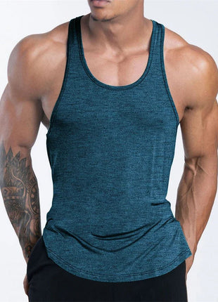 Men's Sports Fitness Tank Top Summer GYM Training Undershirt Running Basketball Quick Drying Breathable loose Tank Top men tops - www.AmBreak.com - 
