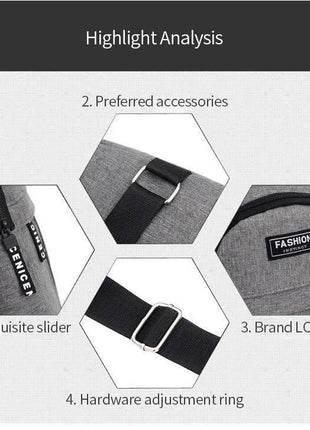 Men's Waterproof Large Capacity Fanny Pack, Adjustable Strap For Outdoor Activities, Travel Running, Hiking, And Cycling - www.AmBreak.com - 