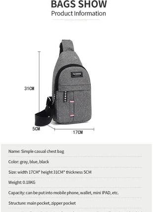 Men's Waterproof Large Capacity Fanny Pack, Adjustable Strap For Outdoor Activities, Travel Running, Hiking, And Cycling - www.AmBreak.com - 