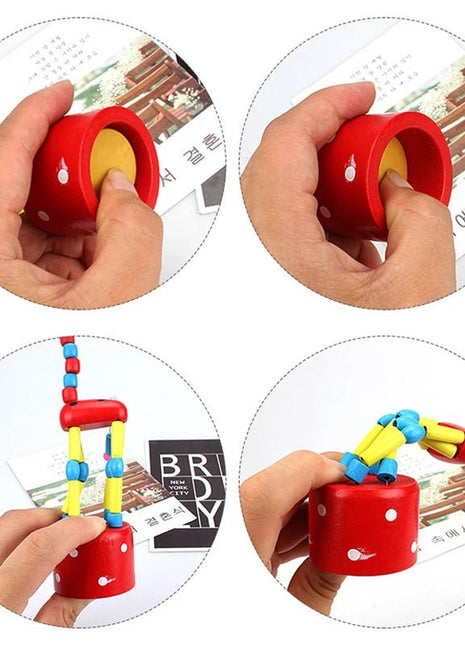Montessori Toys Educational Wooden Toys for Children Early Learning Exercise Baby Fingers Flexible Materials Giraffe Toy Gifts - www.AmBreak.com - 