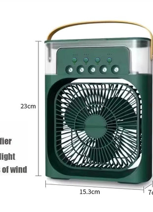 New 3 In 1 Fan AIr Conditioner Household Small Air Cooler LED Night Light Portable Humidifier Air Adjustment Fan Office Home Fan - www.AmBreak.com - 