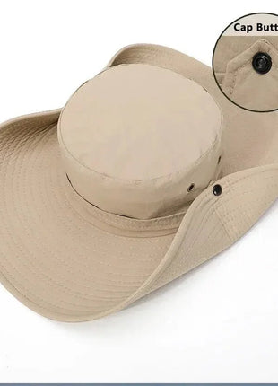 New Sun Protection Fishing Hat Summer Breathable Mesh Camping Hiking Caps Anti - UV Sun Hat Mountaineering Caps Men's Panama Hat - www.AmBreak.com - 