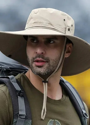 New Sun Protection Fishing Hat Summer Breathable Mesh Camping Hiking Caps Anti - UV Sun Hat Mountaineering Caps Men's Panama Hat - www.AmBreak.com - 