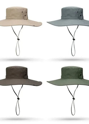 New Sun Protection Fishing Hat Summer Breathable Mesh Camping Hiking Caps Anti - UV Sun Hat Mountaineering Caps Men's Panama Hat - www.AmBreak.com - 