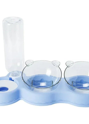 Pet Cat Food Bowl, Splash - proof Water, Three Bowl Neck Protection, Automatic Feeder, Water Storage Dispenser, Pet Dog Feeder - www.AmBreak.com - 