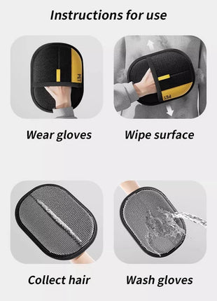Pet Hair Cleaning And Collection Gloves Pet Double - sided Multi - functional Beauty Glove Tool Reduce The Pressure Of Pet Ownership - www.AmBreak.com - 