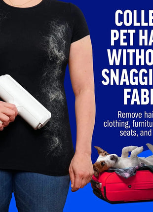 Pet Hair Remover Roller - Dog & Cat Fur Remover with Self - Cleaning Base - Efficient Animal Hair Removal Tool - Perfect for Furni - www.AmBreak.com - 