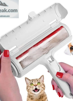 Pet Hair Remover Roller - Dog & Cat Fur Remover with Self - Cleaning Base - Efficient Animal Hair Removal Tool - Perfect for Furni - www.AmBreak.com - 