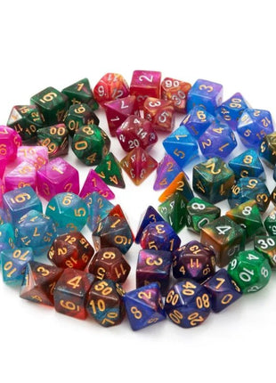 Polyhedral Dice Set for DND RPG Tabletop Roleplaying Board Games Dice 7pcs/lot D4 D6 D8 D10 D12 D20 Multifaceted Table Game Dice - www.AmBreak.com - 