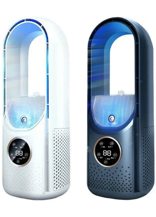 Portable Mini Air Conditioner USB Air Cooler Bladeless Electric Fan 6 - speed Silent Timed Air Conditioner Cooling Fan - www.AmBreak.com - 