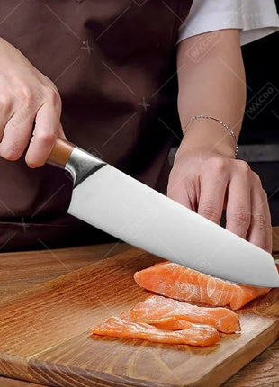 Professional Japanese Kitchen Knives Set Stainless Steel Fish Fillet Meat Cleaver Chef Knife Slicing Santoku Knife Cooking Tools - www.AmBreak.com - 