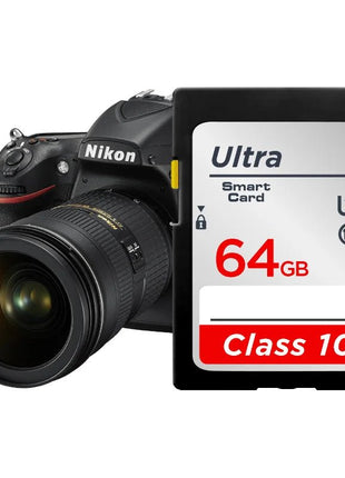 SD Card 64GB 128GB 256GB V10 16GB 32GB Normal Full Size Flash SD Memory Card High Speed for Camera - www.AmBreak.com - 