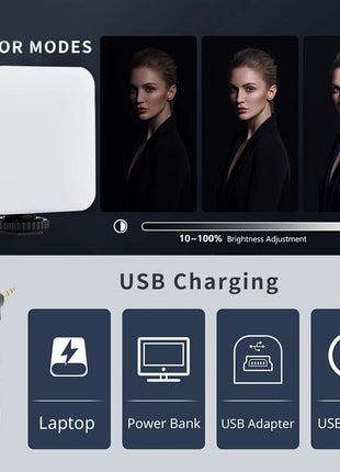 Smartphone Vlogging Kit Tripod Phone Holder Mini Microphone LED Fill Light Stabilizer Stand for YouTube Live Stream Short Video - www.AmBreak.com - 