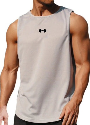 Summer Men's Gym Tank Top Fitness Training Clothing Quick - drying Loose Bodybuilding Sleeveless Shirt Men Fashion Basketball Vest - www.AmBreak.com - 