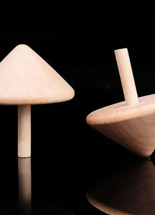 Top Desktop Art Craft Kindergarten Toy For Children Wooden Rotate Gyro Wooden Spinning Tops DIY Gyroscope Toys Gyro Toys - www.AmBreak.com - 
