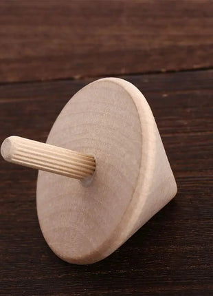 Top Desktop Art Craft Kindergarten Toy For Children Wooden Rotate Gyro Wooden Spinning Tops DIY Gyroscope Toys Gyro Toys - www.AmBreak.com - 