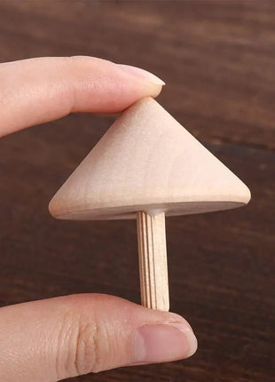 Top Desktop Art Craft Kindergarten Toy For Children Wooden Rotate Gyro Wooden Spinning Tops DIY Gyroscope Toys Gyro Toys - www.AmBreak.com - 