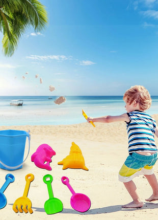 Toys For Children 7 Piece Beach Toy Sand Set Sand Play Sandpit Toy Summer Outdoor Toy Funny Gifts игрушки для девочек Juguetes - www.AmBreak.com - 